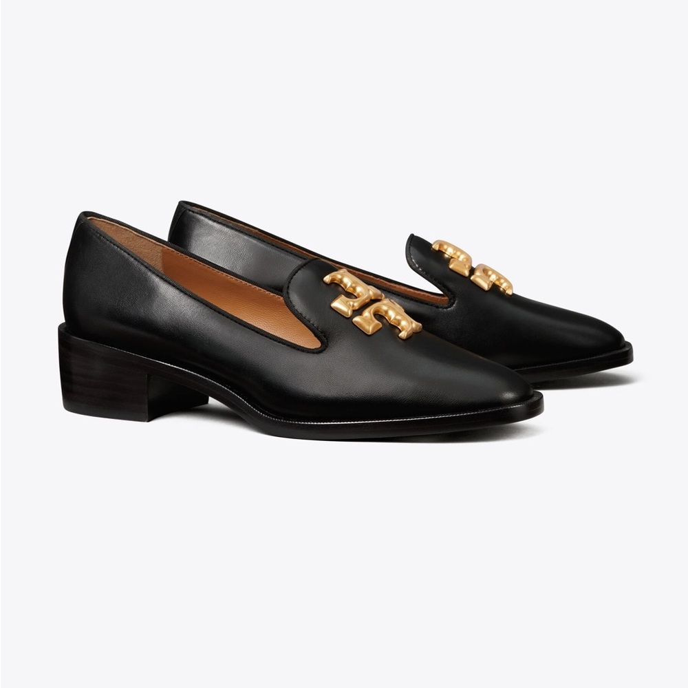 Tory Burch ELEANOR LEATHER LOAFERS IN PERFECT BLACK - Picture 3 of 16